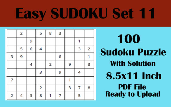 100 Easy Sudoku Puzzles for Relaxing Brain Training