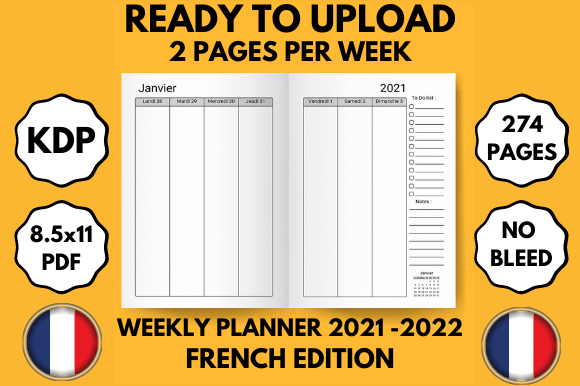 2021-2022 2 Years Planner French 8.5x11 – A Comprehensive Planning Tool for Organized Living