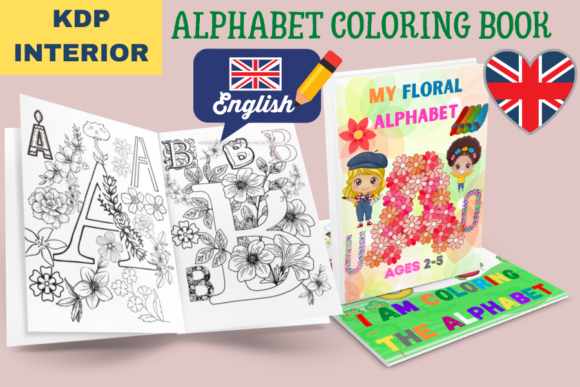 Alphabet Coloring Book English Version: A Practical Creative Resource for Kids and Young Learners