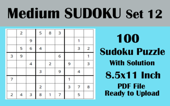 Choosing the Right Sudoku Puzzle Book: Exploring Sudoku Puzzle 100 MEDIUM 8.5x11 Vol 12