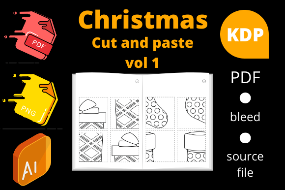Christmas Cut and Paste, KDP Volume 1: A Practical Resource for Creative Learning and Project Workflow