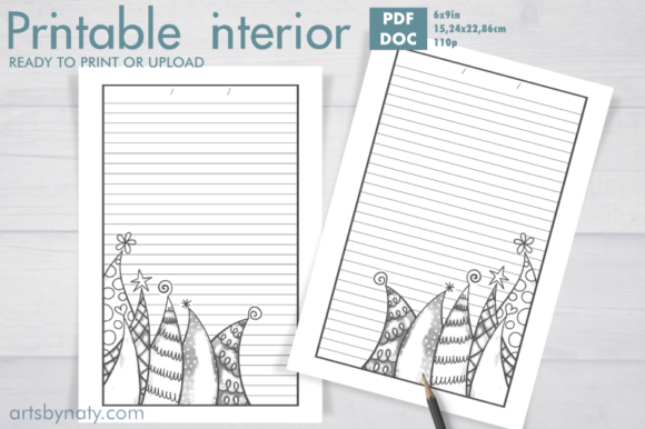 Christmas Trees to Color - KDP Notebook