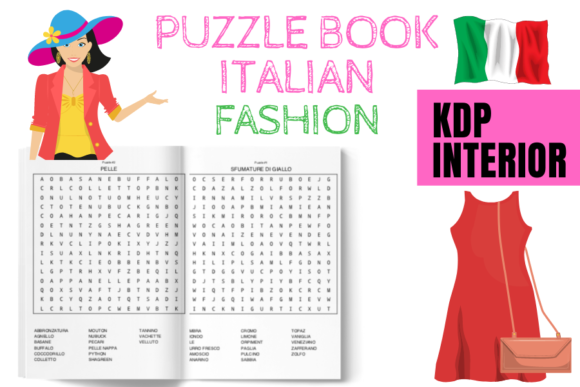 Esplora il Mondo della Moda con il Fashion Puzzle Book 50 Pages ITALIAN