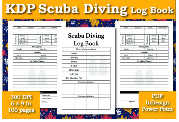 KDP Scuba Diving Log Book Interior: A Practical Choice for Organized Diving Records