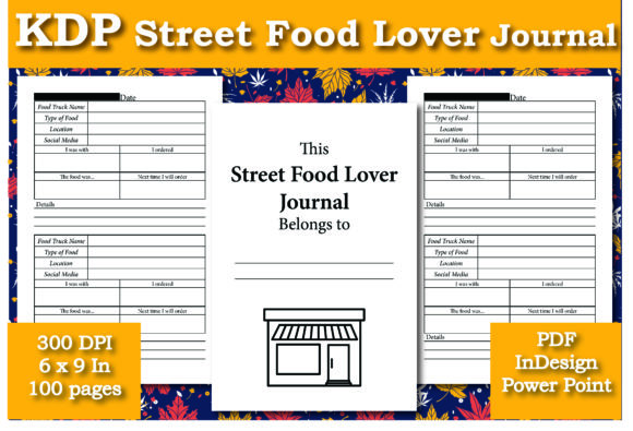 KDP Street Food Lover Journal Interior – A Must-Have Tool for Food Truck Enthusiasts and Journal Creators