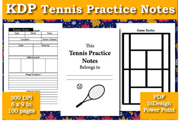Tennis Practice Notes Interior for KDP